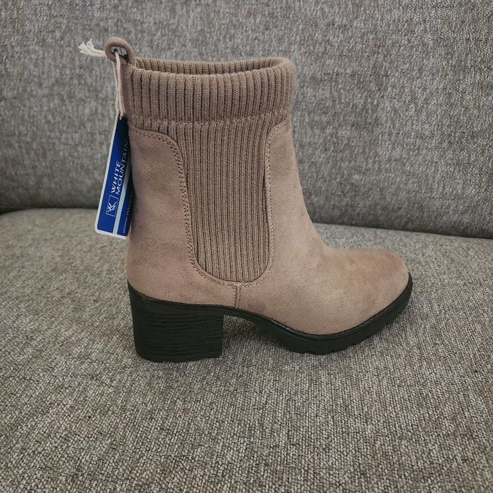 NWT White Mountain Benji Lugged Sole Boots, Booties Sz 6.5
